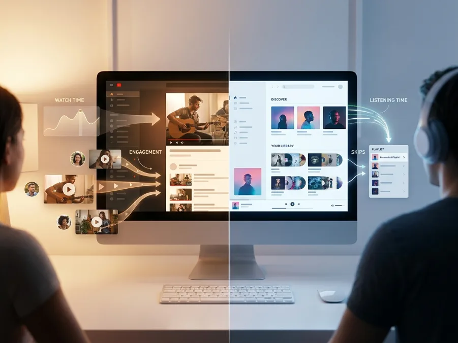 Thuật Toán YouTube Music Hoạt Động Khác Spotify Như Thế Nào?